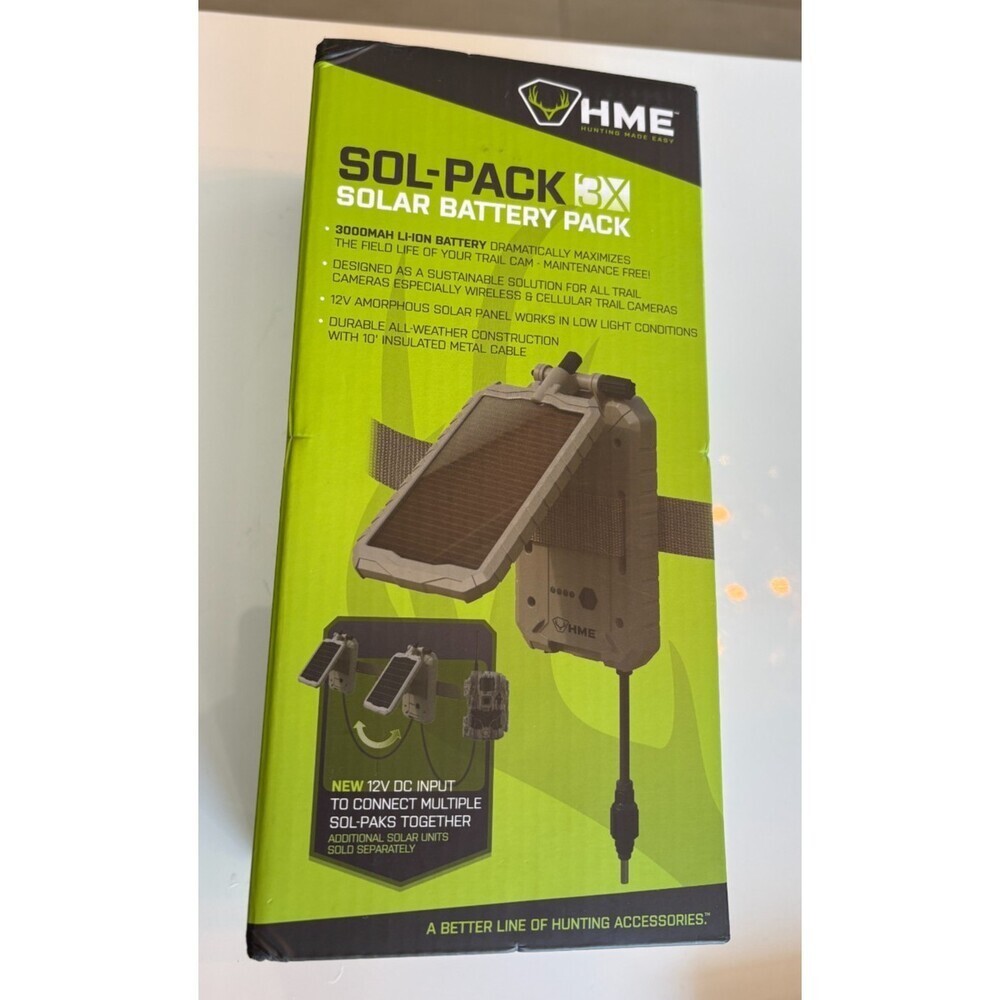 HME SOL-PACK Cellular Trail Camera Solar Power Panel , 1000 mah NIP NEW